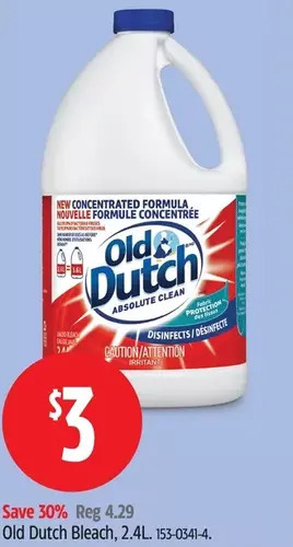 Canadian Tire Old dutch bleach offer