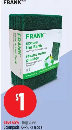 Canadian Tire Frank scourpads offer