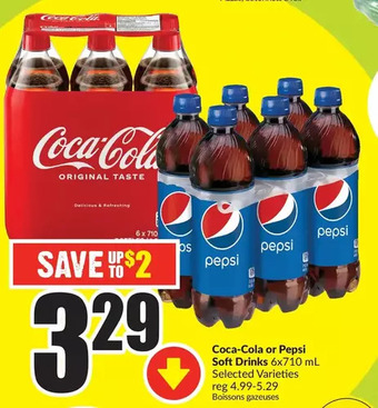 FreshCo Coca-cola or pepsi soft drinks offer