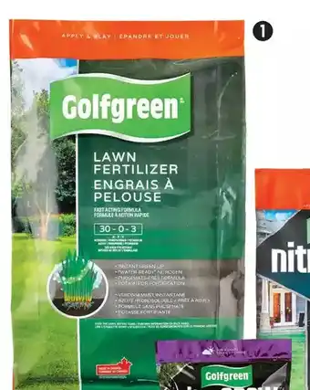 Canadian Tire Golfgreen lawn fertilizer 6kg or 25kg bag offer
