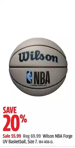 Canadian Tire Wilson nba forge uv basketball, size 7 offer