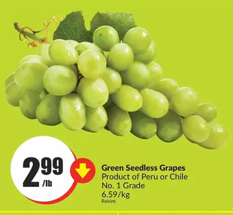 FreshCo Green seedless grapes offer