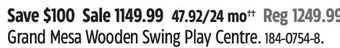 Canadian Tire Grand mesa wooden swing play centre offer