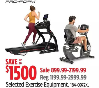 Canadian Tire Pro-form exercise equipment offer