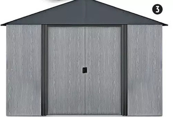 Canadian Tire Arrow driftwood series metal shed offer