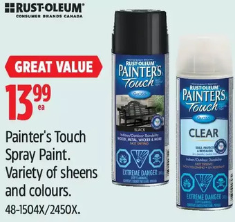 Canadian Tire Painter's touch spray paint offer