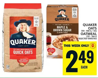 Food Basics Quaker oats | oatmeal offer