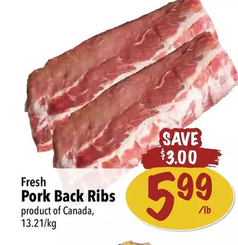 Farm Boy Pork back ribs offer