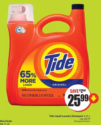 FreshCo Tide liquid laundry detergent offer