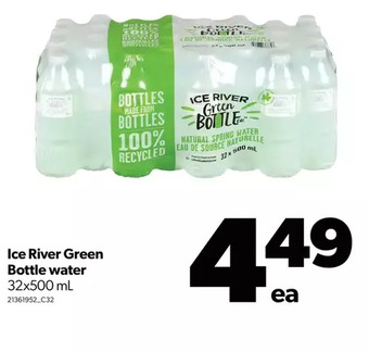 Real Canadian Superstore Ice river green bottle water offer