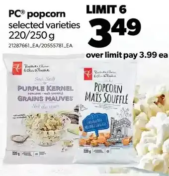Real Canadian Superstore Pc popcorn offer