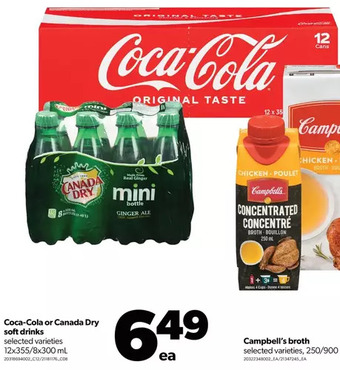 Real Canadian Superstore Coca-cola or canada dry soft drinks offer