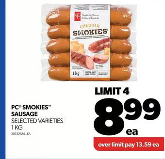 Real Canadian Superstore Pc smokies sausage offer