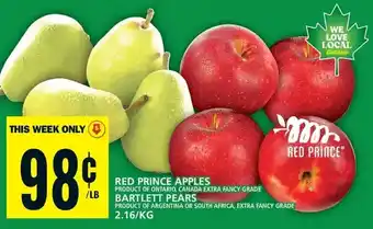 Food Basics Red prince apples | bartlett pears offer