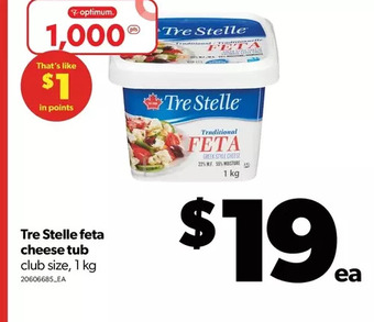 Real Canadian Superstore Tre stelle feta cheese tub offer