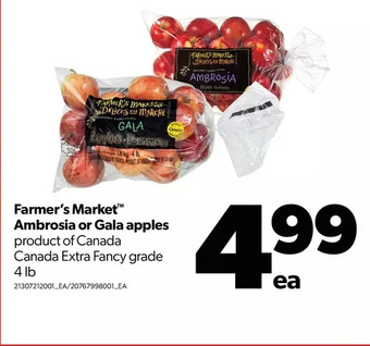 Real Canadian Superstore Farmer's market ambrosia or gala apples offer