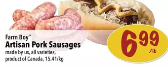 Farm Boy Farm boy artisan pork sausages offer