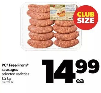 Real Canadian Superstore Pc free from sausages offer