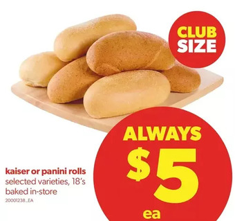 Real Canadian Superstore Kaiser or panini rolls offer