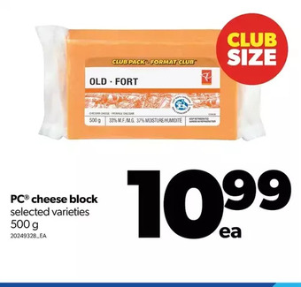 Real Canadian Superstore Pc cheese block offer