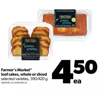 Real Canadian Superstore Farmer's market loaf cakes, whole or sliced offer