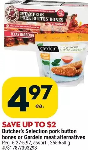 Giant Tiger Butcher's selection pork button bones offer