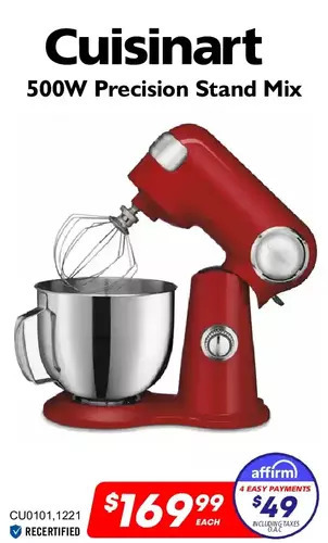 Factory Direct Cuisinart 500w precision stand mix offer