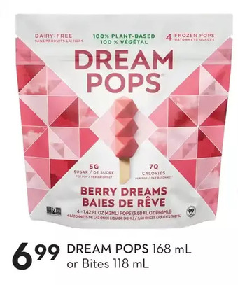 Sobeys Dream pops or bites offer
