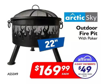 Factory Direct Arctic sky outdoor fire pit offer