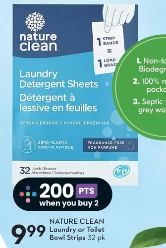 Sobeys Nature clean laundry or toilet bowl strips offer