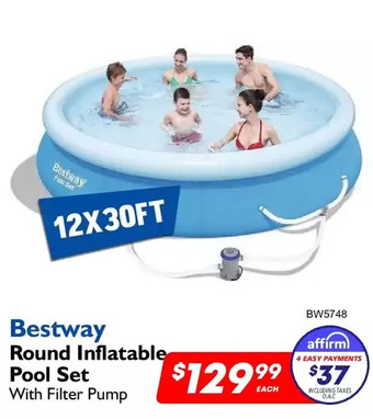 Bestway round inflatable pool set