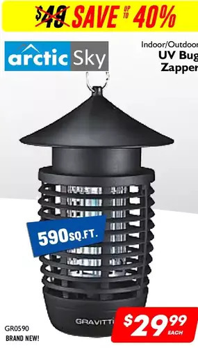 Factory Direct Arctic sky indoor/outdoor uv bug zapper offer