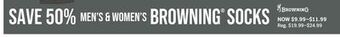 Bass Pro Men's & women's browning socks offer
