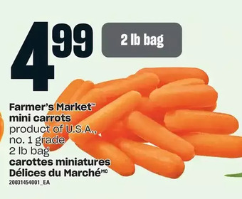 Independent Grocer Farmer's market mini carrots offer