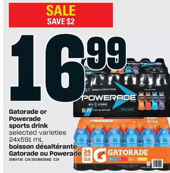 Independent Grocer Gatorade or powerade sports drink offer