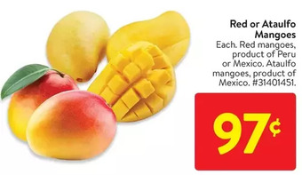 Walmart Red or ataulfo mangoes offer