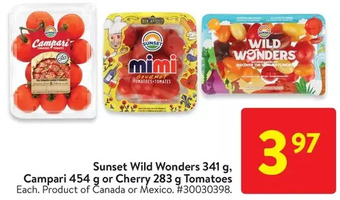 Walmart Sunset wild wonders, campari or cherry tomatoes offer