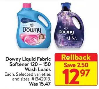 Walmart Downy liquid fabric softener offer