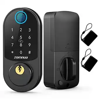 Amazon Fingerprint door lock, zomnua keyless entry door lock with keypads, electronic digital deadbolt smart lock for front door, su offer