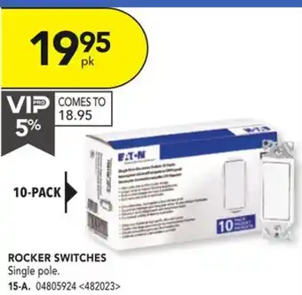 Lowe's Eaton 10-pack rocker switches offer