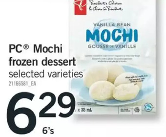 Fortinos Pc mochi frozen dessert offer