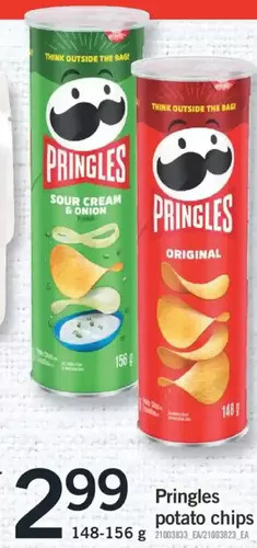Fortinos Pringles potato chips offer