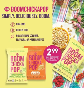 Fortinos Angie's boomchickapop popcorn & puffs offer