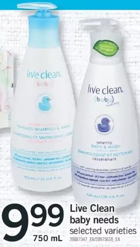 Fortinos Live clean baby needs offer
