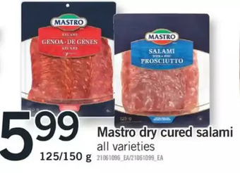 Fortinos Mastro dry cured salami offer