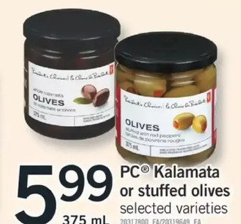 Fortinos Pc kalamata or stuffed olives offer