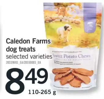 Fortinos Caledon farms dog treats offer