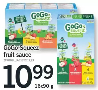 Fortinos Gogo squeez fruit sauce offer