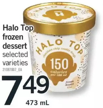 Fortinos Halo top frozen dessert offer