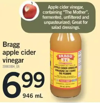Fortinos Bragg apple cider vinegar offer